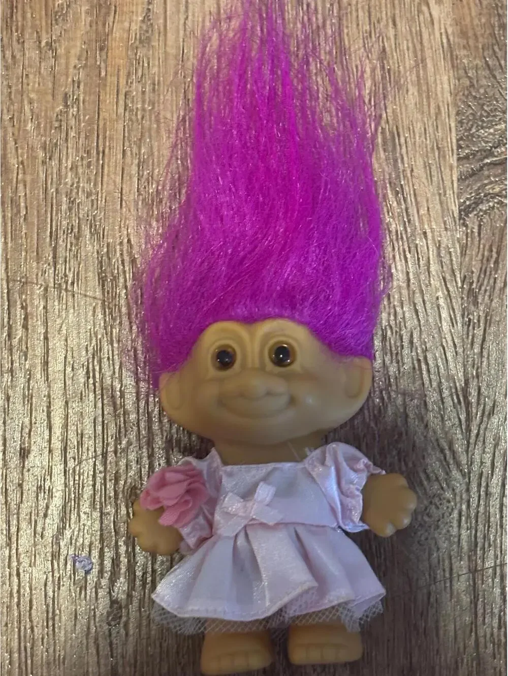 Troll Doll  Quinceañera Sweet 16 3” Girl W Purple Hair and Pink Dress